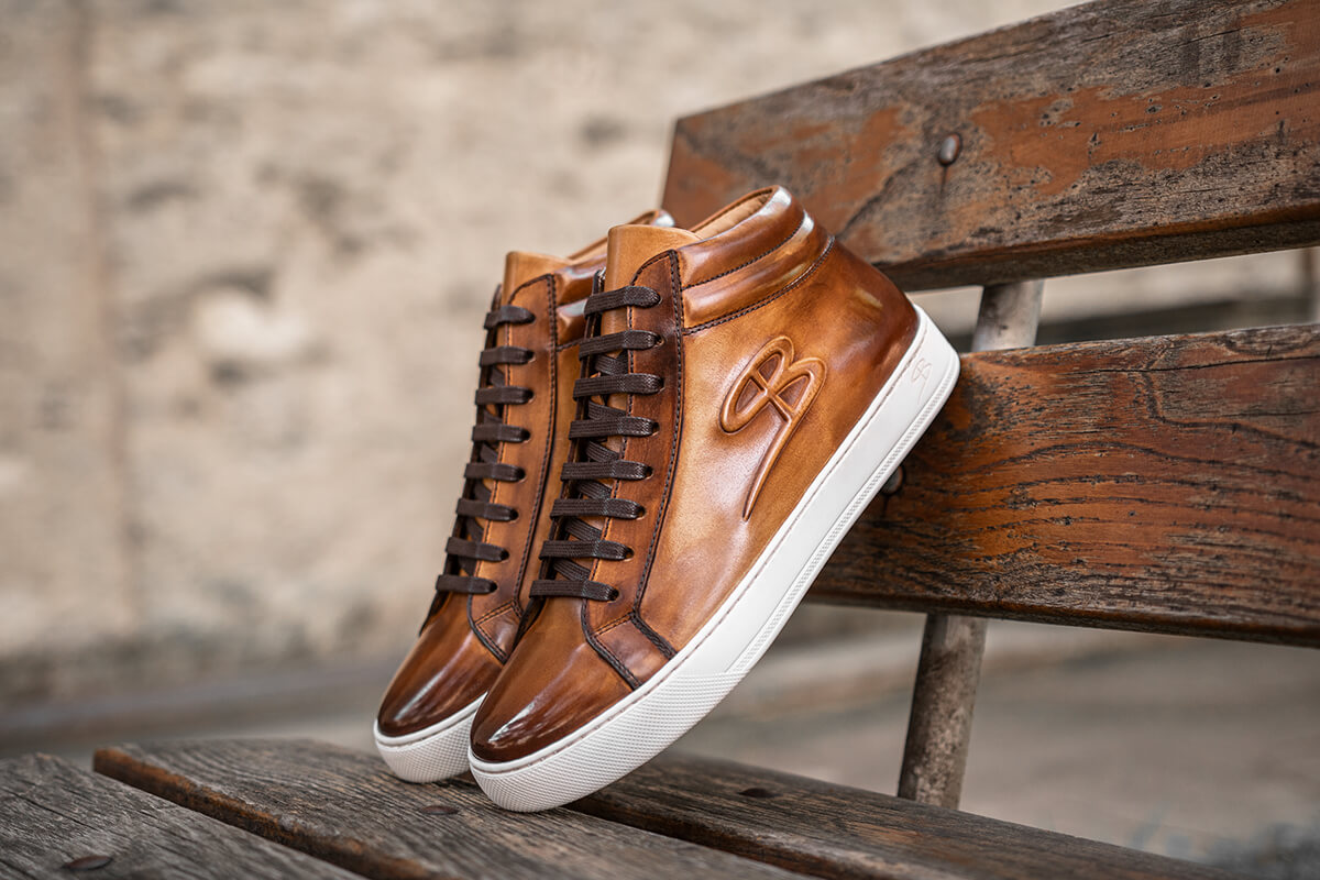 Monet - Cuoio Mid-top Sneaker - Shop Online - Stefano Borella